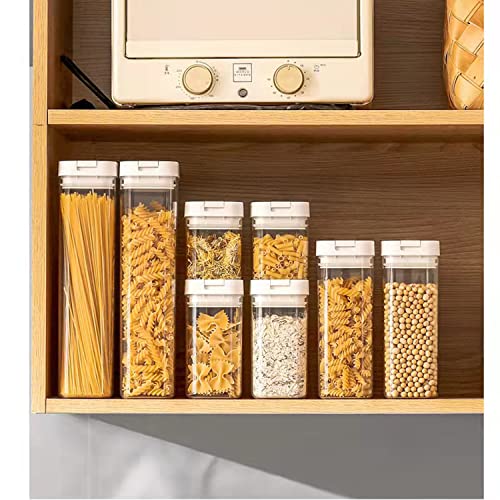 GGEROU Airtight Food Storage Containers Set with Lock Lids,Set of 6,Pantry Organization Plastic Storage Jar Storage Tank for Cereal,Coffee, Sugar - Moisture Proof,BPA Free & Stackable Design (S:500ML)