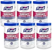 PURELL Foodservice Surface Sanitizing Wipes, Fragrance Free, 110 Count Canister, 7"x 10" Wipes (Pack