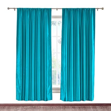 Amazon Com Cololeaf Blackout Thermal Insulated Faux Silk Curtain