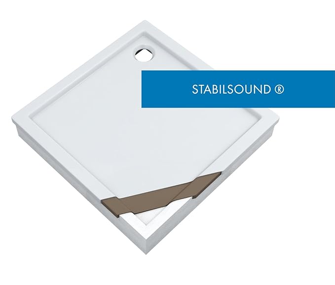 Duschwanne 70x90x14 Duschtasse Rechteck Acrylwanne ®EPS TRÄGER INTEGRIERT Acrylschürze Stabilsound ®