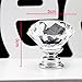 KES Cabinet Knob Diamond Shape Crystal Glass Cupboard Drawer Hand Pull 2 Pack, HCK700-P2