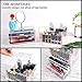 InnSweet Makeup Organizer, Cosmetic Display Cases with Slanted Front Open Lid, Acrylic Jewelry & Cosmetic Storage for Perfume, Lipstick, 2 Pieces