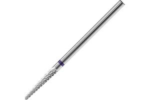 HYTOOS Small Cone Cuticle Clean Nail Drill Bits, 3/32" 2mm Conical Carbide Nail Bit, Professional Safety Under Nails Cleaner for Cuticle Dead Skin, Electric Manicure Accessories, Medium