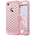 ULAK iPhone 7 Case, Bling Heavy Duty Protection Shockproof Soft Silicone + Hard PC Dual Layer Hybrid Impact Case for Apple iPhone 7 4.7 inch (2016) - Bling Rose Gold