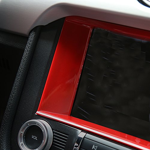 Car Center Console Multimedia Control Panel 8-inch Screen Frame Cover Decoration Ring Trim for Ford Mustang 2015 2016 2017