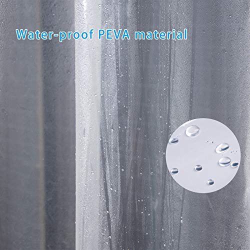AmazerBath Clear Shower Curtain Liner, 72 x 72 Inches PEVA Shower Liner