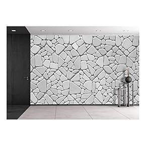 Background Texture of Stone Wall - Removable Wall Mural | Self-Adhesive Large Wallpaper - 66x96 inches