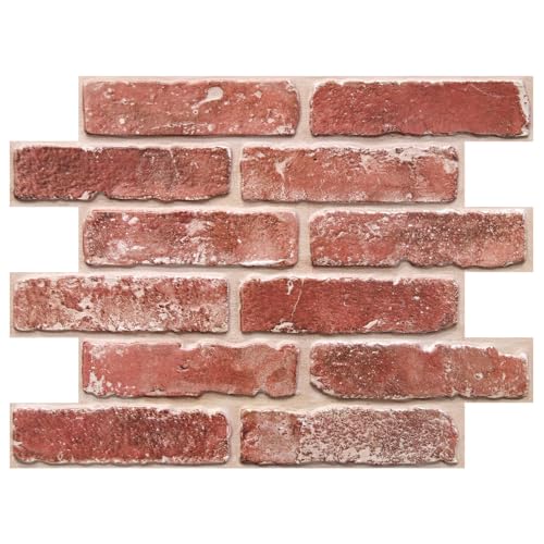 3D Self-Adhesive Brick Wall Panels, 10 Pieces, 30 x 40 cm, Self-Adhesive PVC 3D Decorative Brick Wall Panel for Living Room, Office, Kitchen, Waterproof