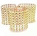 Digoon Napkin Rings Rhinestone Napkin Rings Adornment For Wedding Party (50 PCS, Gold)