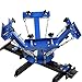 BestEquip Screen Printing Machine 2 Station 4 Color Screen Printing for T-Shirt DIY Screen Printing Press Silk Screen Removable Pallet (2 Station 4 Color)