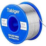 Tabiger Solder Wire, 0.8mm Lead Free Solder Wire with Rosin2 Sn97 Cu0.7 Ag0.3, Tin Wire Solder for Electrical Soldering (0.22lbs/ 100g)