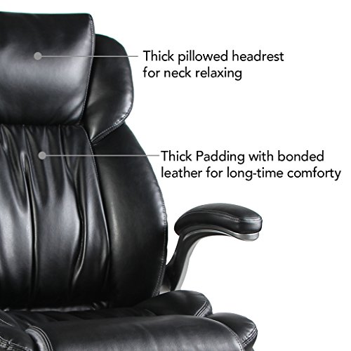 VIVA OFFICE Bonded Leather Executive Chair High Back with Flip-Up Arms - Thumbnail 3