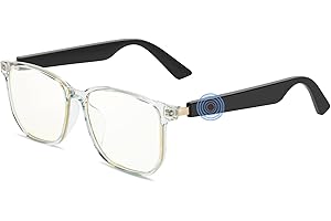 DELHI TORNADO Smart Bluetooth Glasses for Men Women with 2 Speakers,Blue Light Filter,Music/Calling,Voice Assistant,13 Min Charge (KX25S)