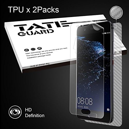 [Edge coverage &amp; Non-lifiting] Tateguard Huawei P10 Screen Protector [2+1 Pack Front &amp; Back] [Case Friendly][Shock-Proof]