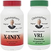 Dr. Christopher’s Original Formula Bundle – X-INFX & VRL | 100 Veg Capsules Each | USDA Organic Immune & Lymphatic Support | Natural Cleansing Herbal Supplements