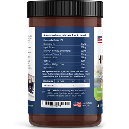 image for Strawfield Pets Glucosamine for Dogs - Dog Joint Supplement Chews, Glu