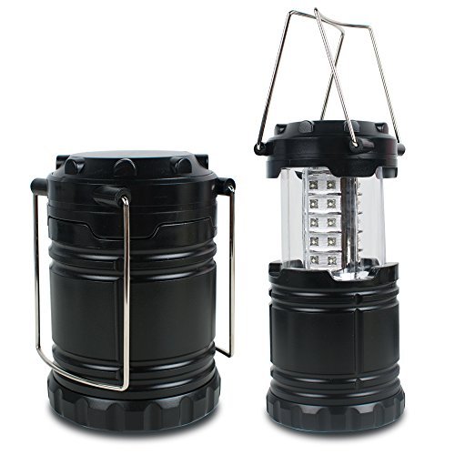 LED Camping Lantern Vinmax Portable Camping Lantern Flashlights (Black Collapsible) Survival Kit for Emergency, Hurricane, Outage, Hiking, Storm, Fishing