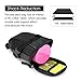 Enkeeo Strap-On Saddle Bike Bag Bicycle Seat Pack Wedge Pack Pouch Splashproof with Straps, Sealed Zipper, Reflective Stripe, Nylon Fabric for Outdoor Cycling (Black)