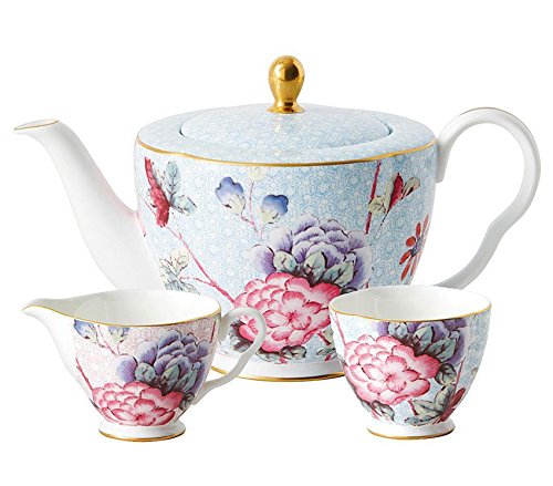 Wedgwood Cuckoo Teapot Sugar Bowl & Creamer 3 Piece Tea Set New In Box
