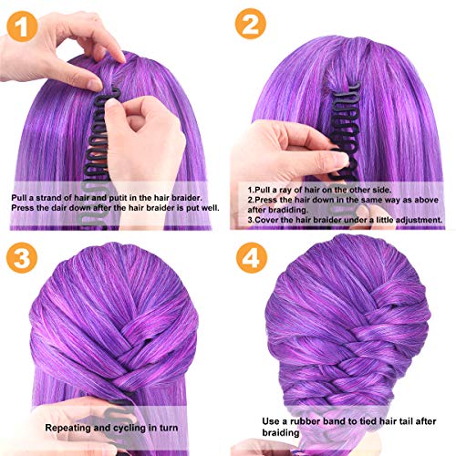 Hair Styling Set Kit, 20PCS Hair Styling Kit For Women Topsy Tail Hair Tools Haircut Clamp Women Girls Hair Bun Clip Maker Pads Hairpins Roller Braid Twist Sponge Hair Accessories for Hair Styles