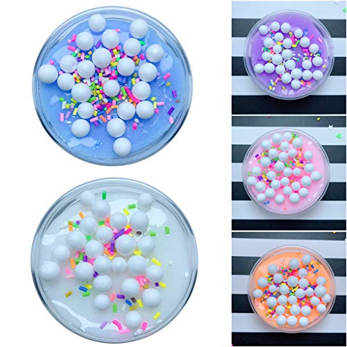 Naiflowers 5Pcs Cloud Slime Toy Mud Fluffy Bead Ice Cream Clay Educational Toys DIY Stress Relief Funny Mochi Squishy Toy for Children Kid Toddler Girl (Multicolor)