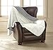 Mambe Silky Waterproof Throw for Protecting Furniture Bed Couch from Stains Caused by Dogs, Cats, Incontinence. Soft, Washable, Reversible. (Size Medium 70x70 inches, Color Buff/Dove)