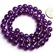 SHG 8mm Round Smooth Purple Jade Agate Beads for Jewerly Making Beads Strand 15 inches Jewelry Making Beads Spacer Beads
