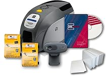 Zebra ZXP Series 3 Dual Side Badge ID Card Printer & Supplies Bundle with Card Imaging Software
