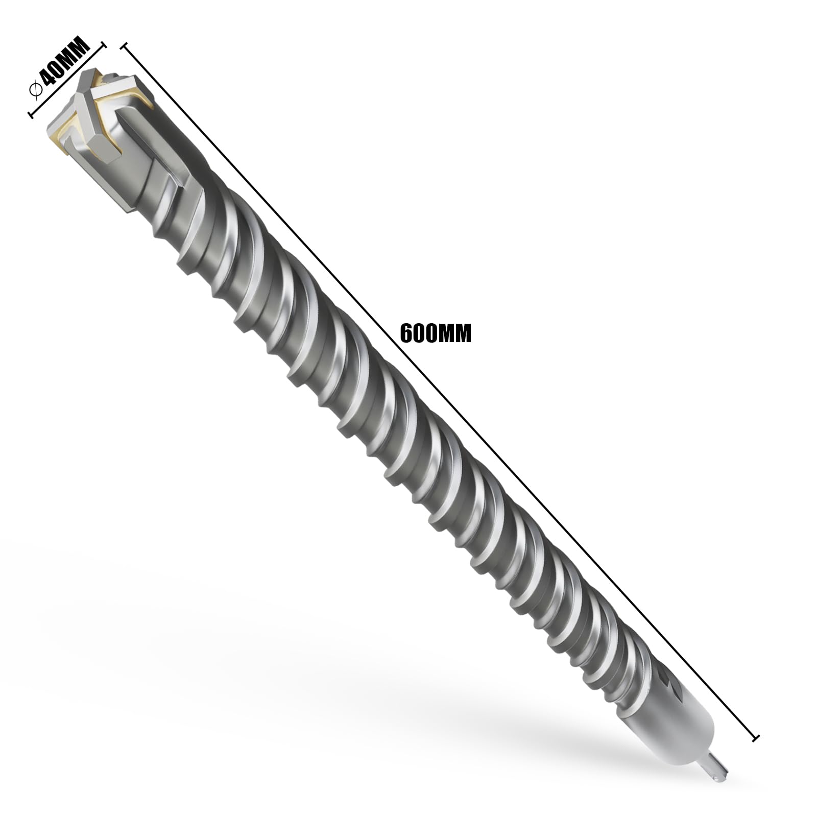 CSOOM SDS Plus Bohrer 40x600mm，Professionell Betonbohrer，Ideal zum Bohren in Stein, Beton, Naturstein, Ziegelmauer 2
