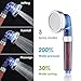 High-Pressure Tri-Function Water Saving Shower Head Plus Ionic Filter Handheld Showerhead Showerhead for Dry Skin and Hair Guang-T