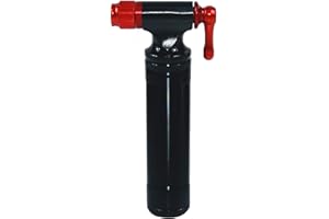 CO2 Inflator Bike, TreereSea CO2 Bike Tire Inflator 2 in 1 Schrader & Presta Valve Head Cartridge Storage Canister, Suitable 