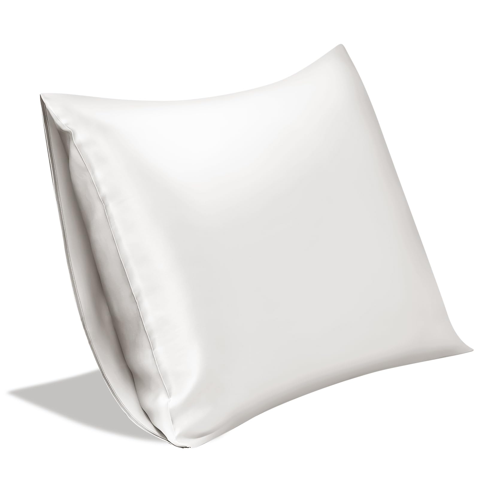 SILKTALE Mulberry Silk Pillowcase for Sleeping without zipper,1pc,White/Ivory,Standard Size 50 x 65 cm — image 1