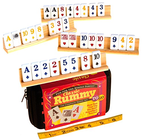 image for Deluxe Games and Puzzles Rummy to Go (Compact Travel Version) with Cla