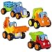 Best Choice Products Push and Go Friction Powered Car Toys,Tractor, Bull Dozer truck, Cement Mixer, Dump truck
