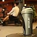 BOTTLED JOY Protein Shaker Bottle, Non-Toxic Wide Mouth 100% Leak Proof Shake Water Bottles 27oz 800ml (Grey)