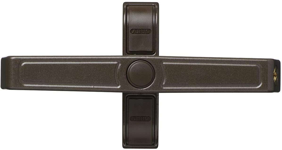 ABUS Additional Window Lock 2420 AL0089 - Security Lock with Swivel Latch for Double Wing Windows Keyed Alike - ABUS Security Level 6 - 89633 - Brown