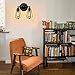 KingSo Wall Sconce 2 Light Metal Industrial Wire Cage Wall Light Fixture Vintage Style Edison Rustic Wall Lamp for Headboard Bedroom Farmhouse Garage Door Porch