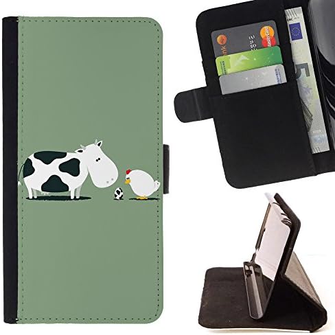 STPlus Cow Chicken Egg Funny Wallet Card Holder Cover Case for Samsung Galaxy Note 9