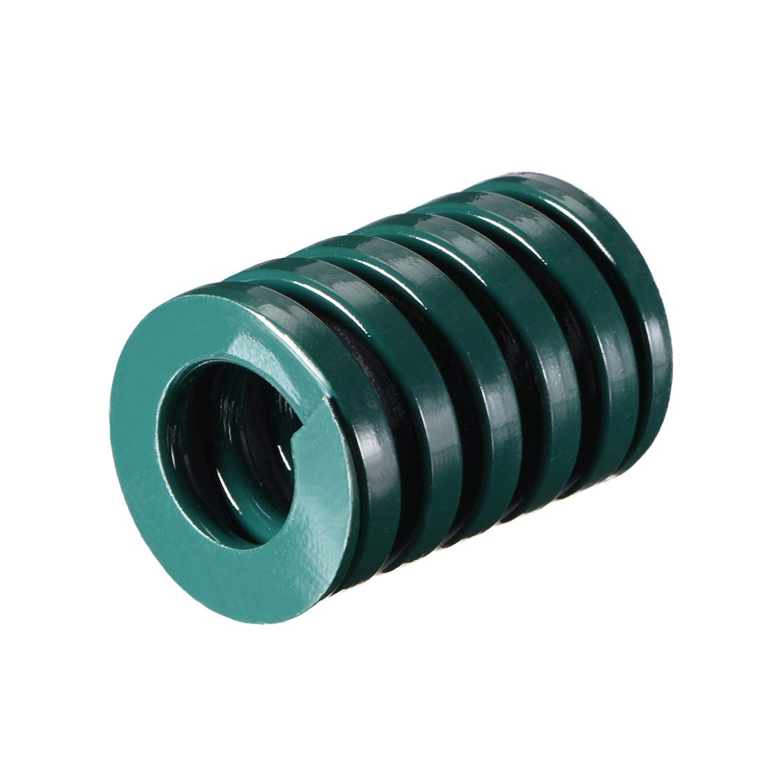 sourcing map 30mm OD 40mm Long Spiral Stamping Heavy Load Compression Die Spring Green 1Pcs