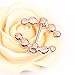 BODYA Nipple Ring Bars Double CZ Crystal Curved Arrow Body Piercing Jewelry Nipplerigns Pair 14G Rose Gold Tone