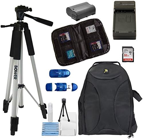 Essential Accessories Bundle for Nikon D600 Camera + Tripod + EN-EL15 Battery + BackPack + Sandisk 32GB SSD Card + AC/DC Charger