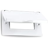 Sigma 14249WH Weatherproof 1-Gang Horizontal GFCI Receptacle Cover, White