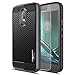 Moto G4 Play Case with Tempered Glass Screen Protector, NageBee [Carbon Fiber] [Frost Clear] Ultra Slim Soft TPU Protective Cover Case for Motorola Moto G Play (4th gen) -Rose Gold