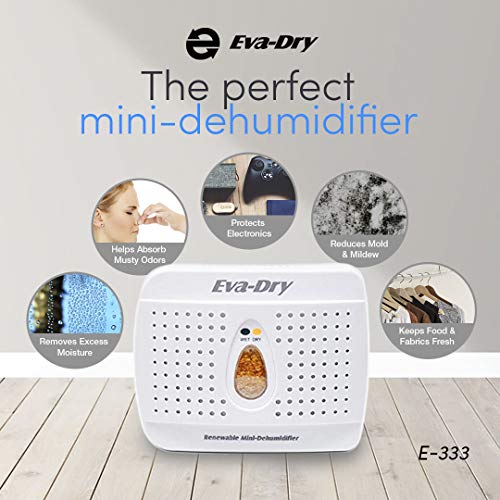 EvaDry Wireless Mini Dehumidifier, White (E333) Pricepulse