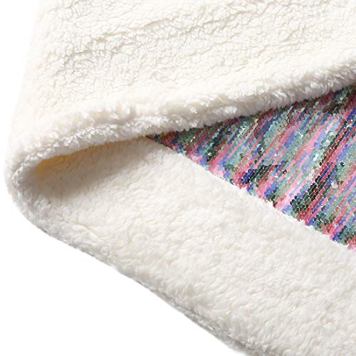 Homiest Twin Blanket Decorative Pink Sequin Throw Blanket Soft Plush Reversible Blankets for Couch Sofa Bed (50"x60") - Thumbnail 4