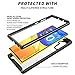 Thonzer Rugged Designed for Samsung Galaxy Note 10 Case with TPU Screen Protector, Crystal Clear Full Body Shockproof Slim Fit Cover (Black+Clear)