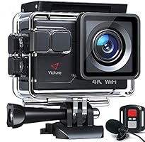 Victure AC700 Action Cam 4K 20MP wasserdichte 40M Unterwasserkamera WiFi helmkamera mit EIS Sensor, 2.4G Fernbedienung,...
