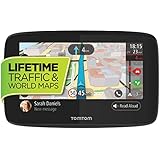 Tomtom Go 520 5-inch GPS Navigation Device with Free Lifetime Traffic &amp; World Maps, WiFi-Connectivity, Smartphone Messaging, Voice Control and Hands-Free Calling