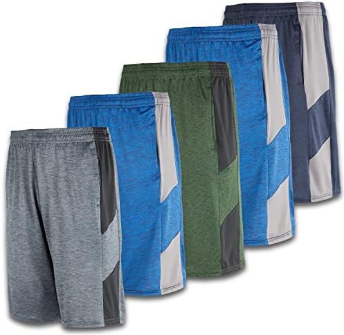 5 Pack:Men's Dry-Fit Sweat Resistant 