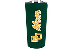 Campus Colors NCAA Stainless Steel Travel Tumbler for Mom - 18 oz - Double Walled Insulated Drinkware (Baylor Bears - Green)